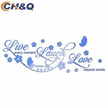 live laugh love 3d acrylic butterfly stickers