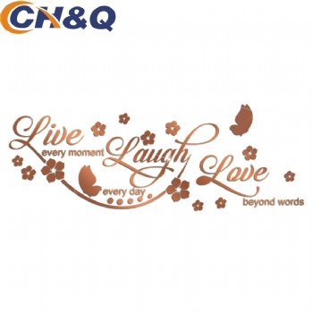 live laugh love 3d acrylic butterfly stickers