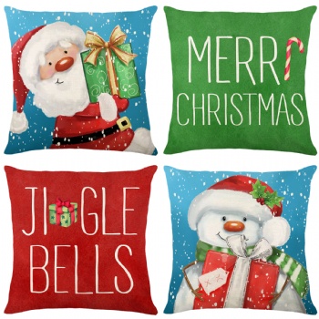 New linen linen Christmas pillowcase