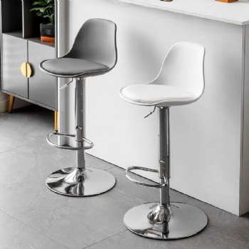 High bar stool with backrest