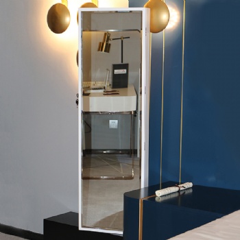 Jewelry cabinet mirror