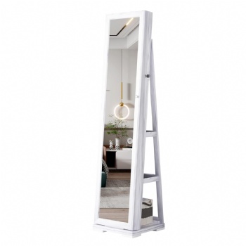 360° full-length mirror jewelry cabinet