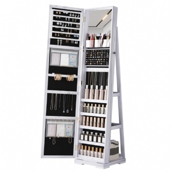 360° full-length mirror jewelry cabinet