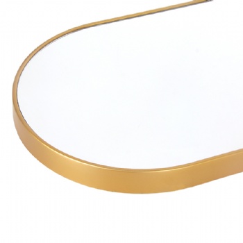 New full-length mirror with rounded edge with gold rim