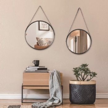 Scandinavian creative bathroom with mirrors