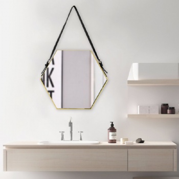 Nordic belt hexagonal wall mirror