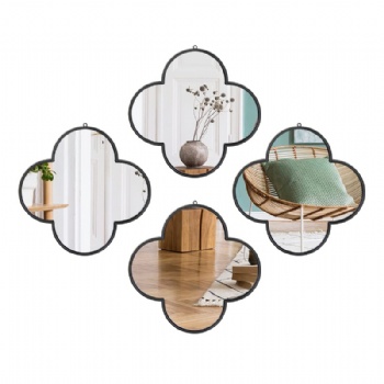 Nordic four-leaf clover wall mirror