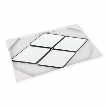 Set of four self-adhesive mirrors