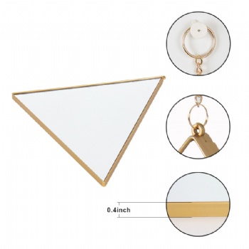 Triangular wall DIY decorative mirror set