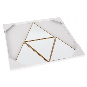 Triangular wall DIY decorative mirror set