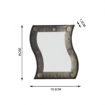 Irregular water waveform wall-mounted self-adhesive mirror