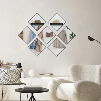 Square DIY seven-piece self-adhesive mirror