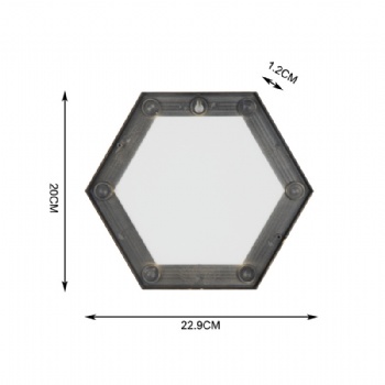 Hexagonal wall decorative mirrors