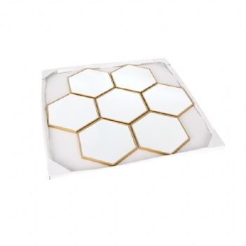 Hexagonal wall decorative mirrors