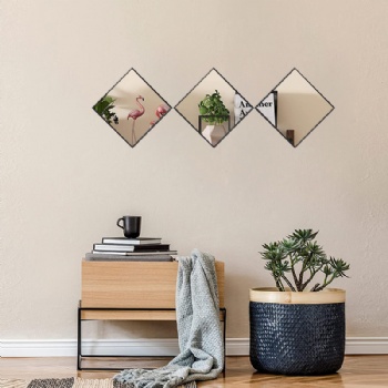 High-definition mirrors are self-adhesive against the wall