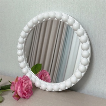 Simple and creative Buddha bead round mirror