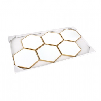 Hexagonal special-shaped self-adhesive mirror seven-piece set