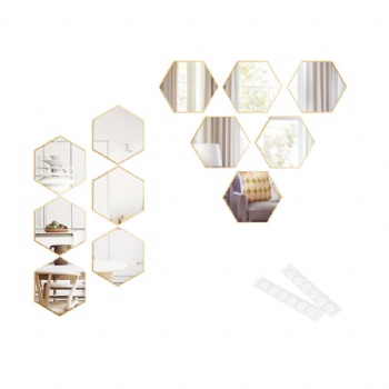 Hexagonal special-shaped self-adhesive mirror seven-piece set