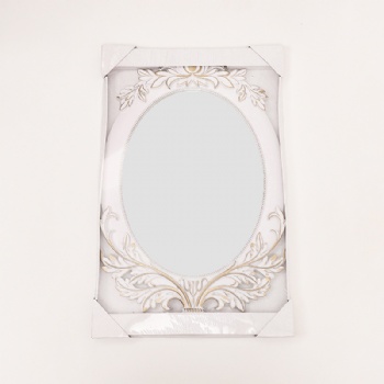 Oval carved pattern decorative mirror