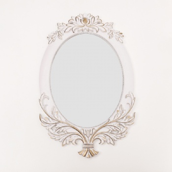 Oval carved pattern decorative mirror