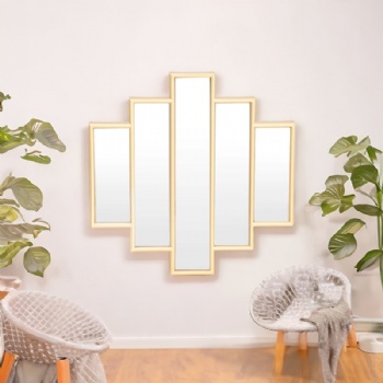 Irregular striped decorative mirrors