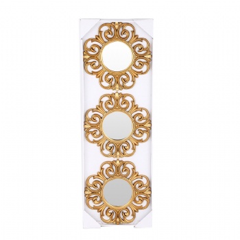 Flower-shaped wall-mounted decorative mirror