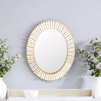 Oval decorative mirror