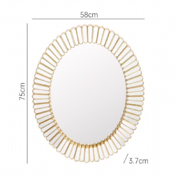 Oval decorative mirror