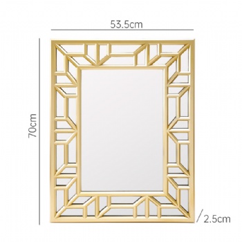 Chinese rectangular decorative mirror