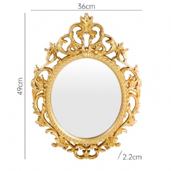 Gold embossed decorative mirror