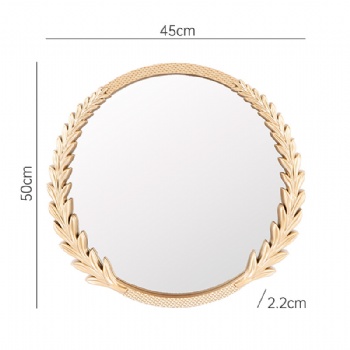 Wheat ear-shaped oval decorative mirror