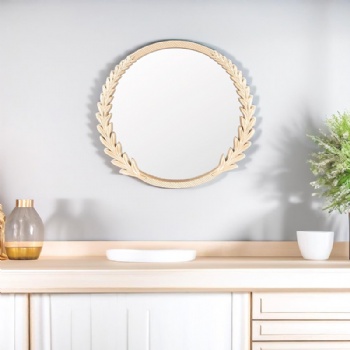 Wheat ear-shaped oval decorative mirror