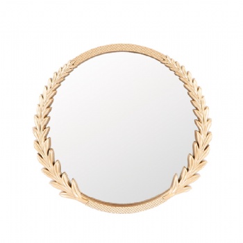 Wheat ear-shaped oval decorative mirror