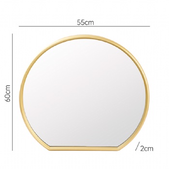 Modern minimalist semi-circular mirror