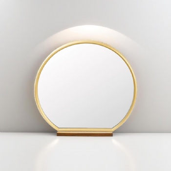 Modern minimalist semi-circular mirror