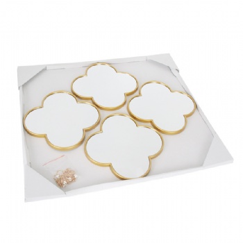 Four-leaf clover gold-edged combination self-adhesive mirror