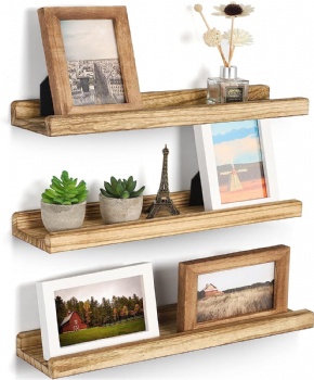 Floating wall shelves