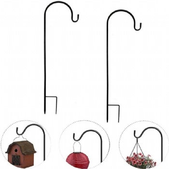 Wrought iron two-legged shepherd hook