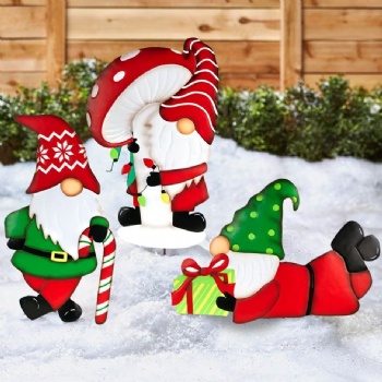 Christmas metal Santa Claus wrought iron