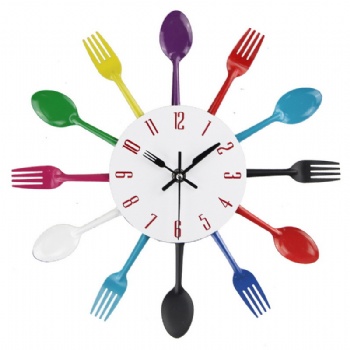 Creative metal cutlery wall clock