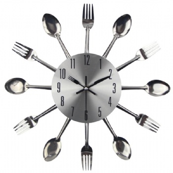 Creative metal cutlery wall clock