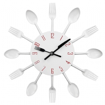 Creative metal cutlery wall clock