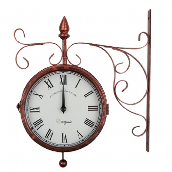 Vintage double-sided wall clock