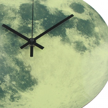 Creative moon glow-in-the-dark wall clock