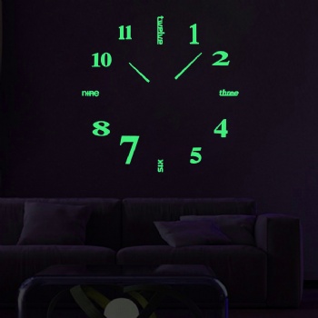 Glow-in-the-dark DIY wall clock