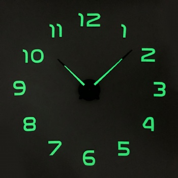 Glow-in-the-dark DIY wall clock