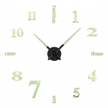 Glow-in-the-dark DIY wall clock