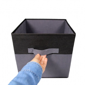 Non-woven color-block fabric storage box