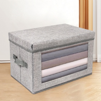 Two-handed fabric storage box