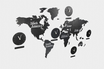 World map creative wall clock